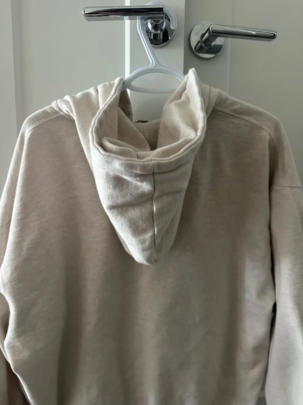 Brandy Melville Cream Fleece Zip Hoodie - Picture 5 of 7